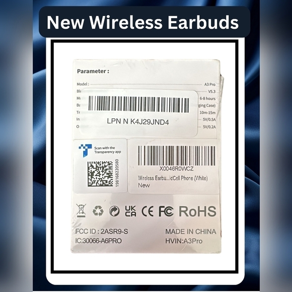 New A3 Pro Wireless Earbuds – Bluetooth 5.4, Noise Canceling & LED Dis  - White - Picture 2 of 12
